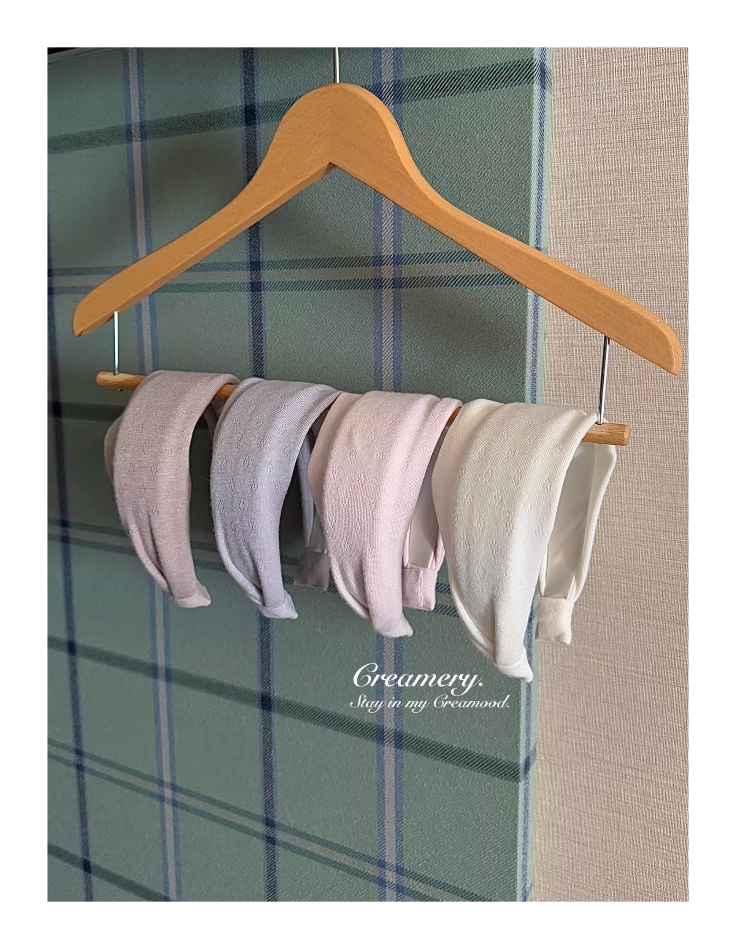 Creamery Heart Jacquard Knit Wide Hairband (4 colors)