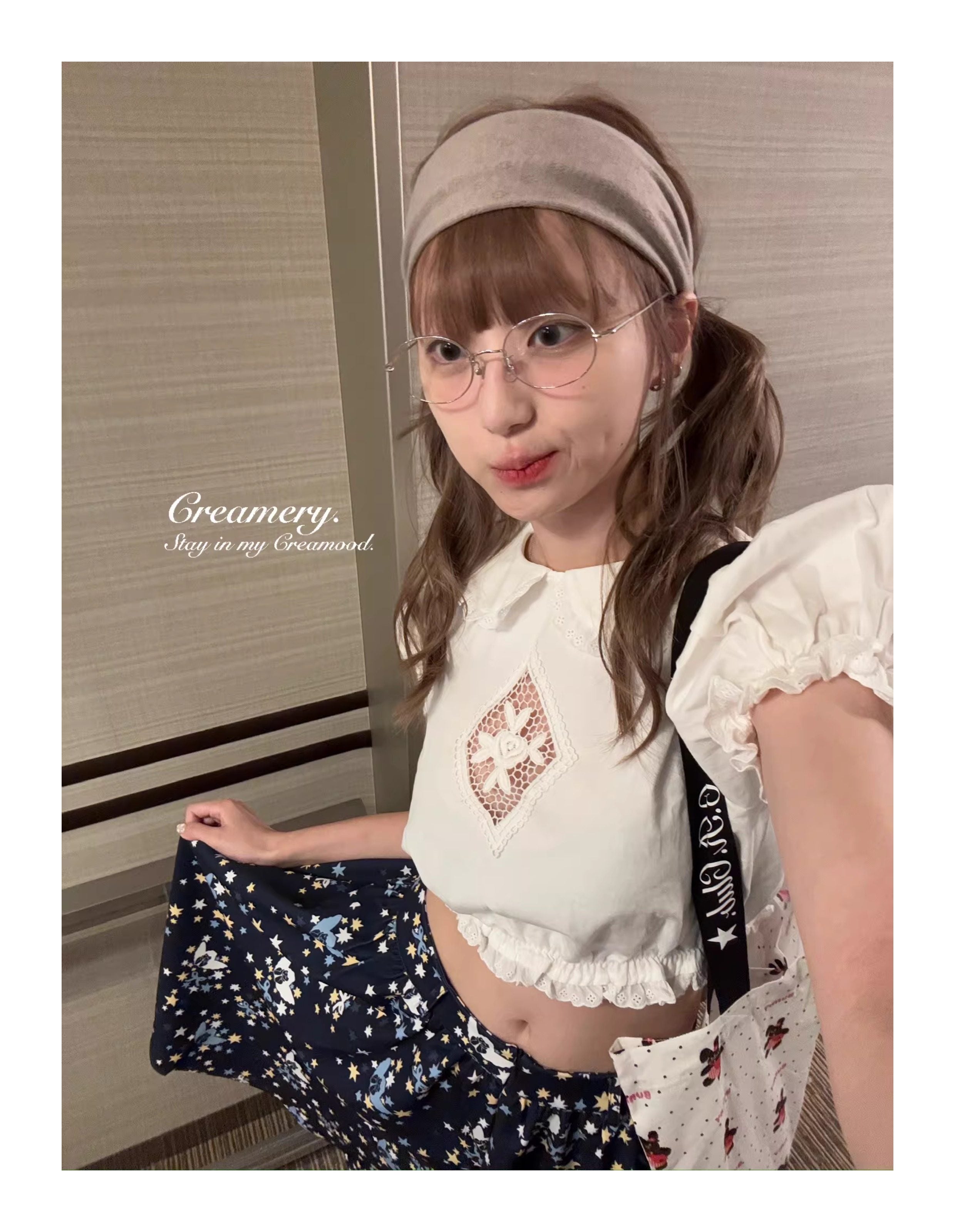 Creamery Heart Jacquard Knit Wide Hairband (4 colors)