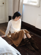 Alpaca Hand Crochet Off-Shoulder Knit Sweater