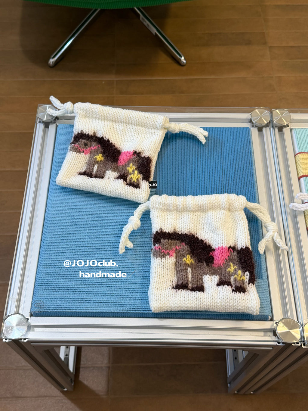 JOJOclub Knit Pony Mini Pouch