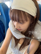Creamery Heart Jacquard Knit Wide Hairband (4 colors)