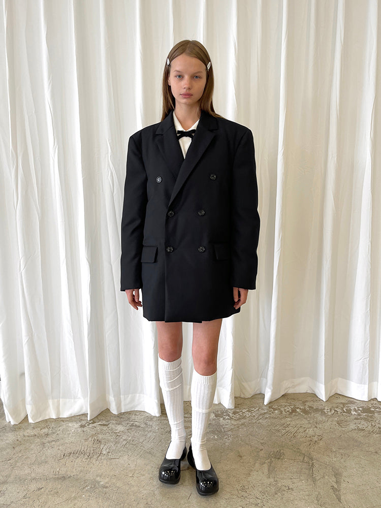 PFF GIRL White Sailor Collar Ribbon Knitwear