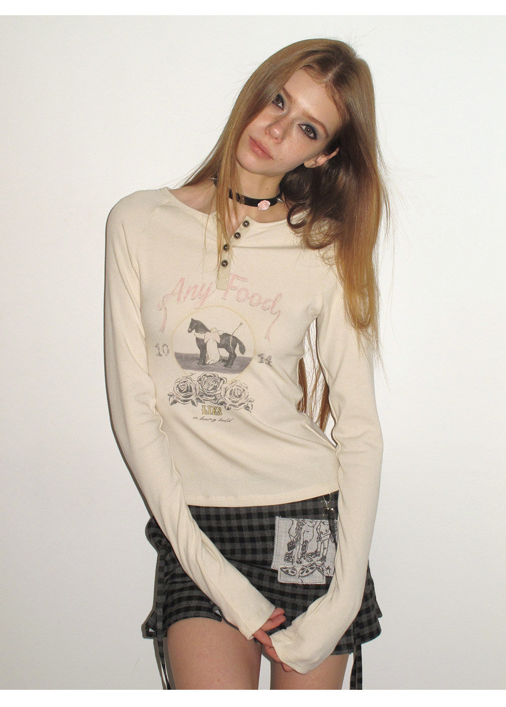 90s Sporty Vintage Pony Long-Sleeve Top
