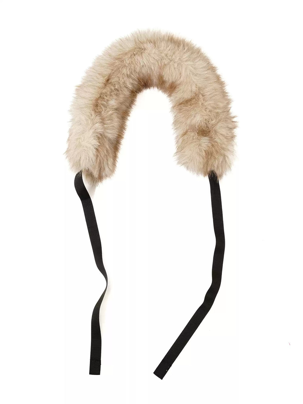 Faux Fur Ribbon Tie Neck Warmer