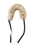 Faux Fur Ribbon Tie Neck Warmer