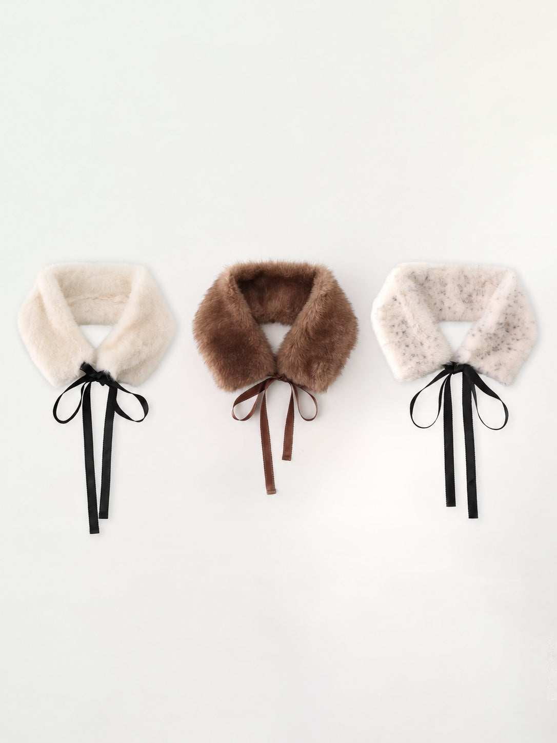 Bow Tie Faux Fur Collar