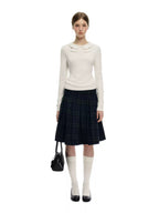 Convertible Bow Collar Long Sleeve Top