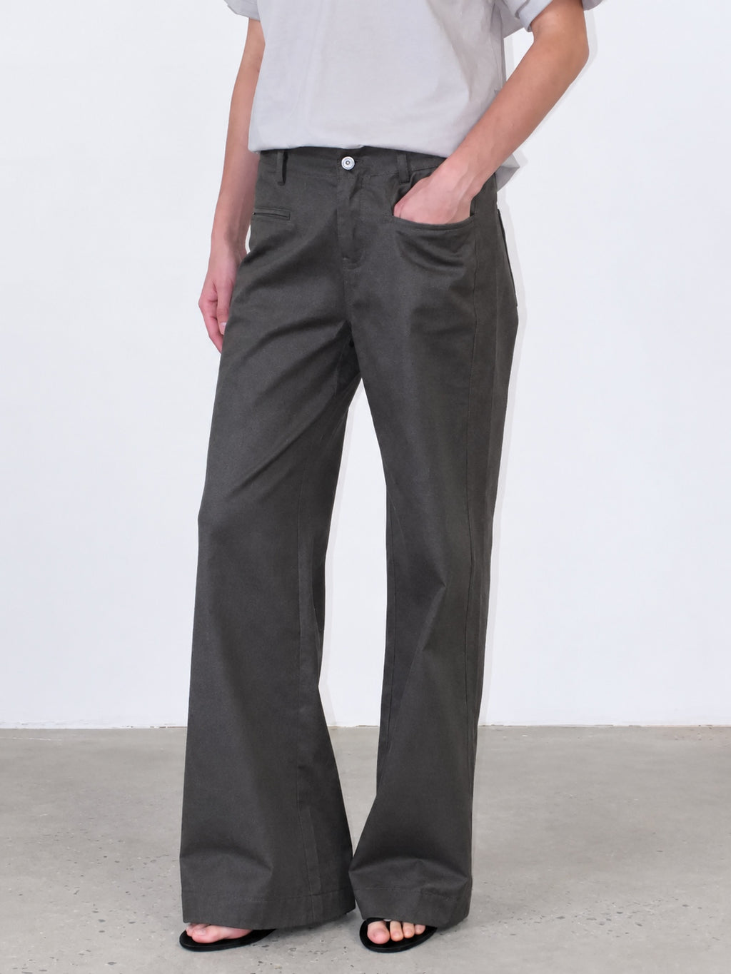 Cotton Low Rise Front Pocket Pants