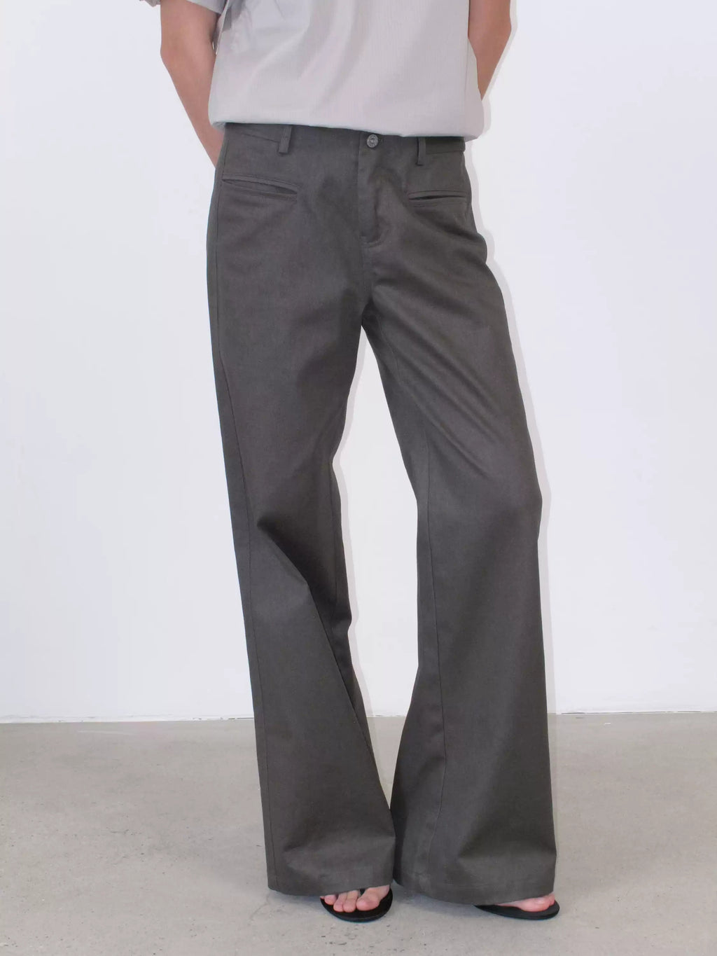 Cotton Low Rise Front Pocket Pants