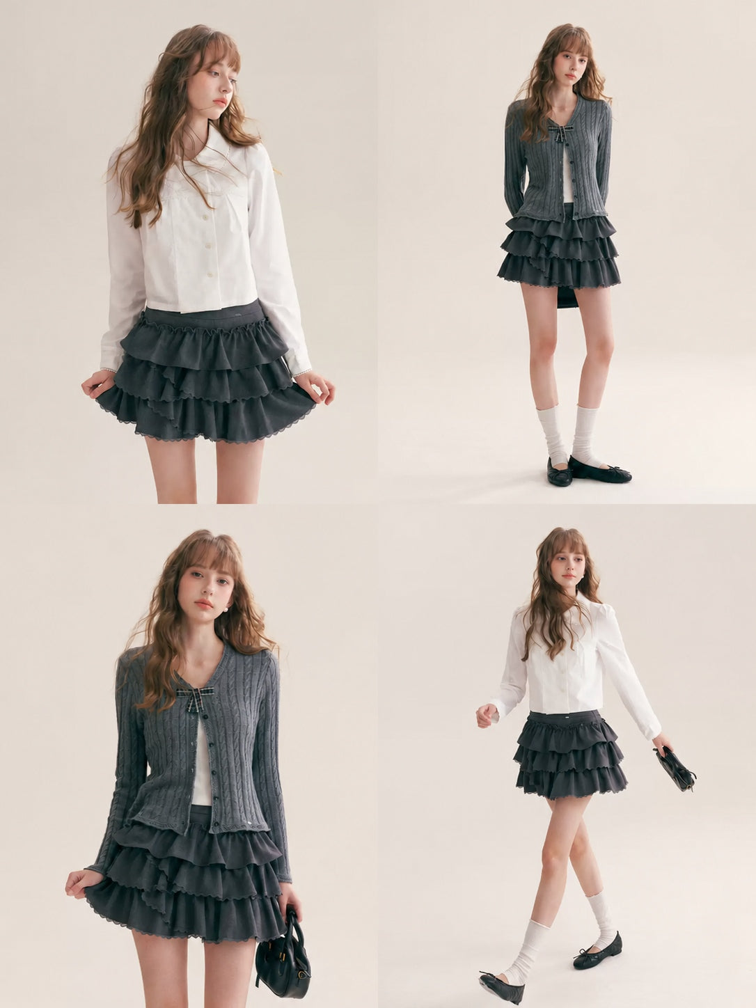 Tiered Ruffle A-Line Mini Skirt