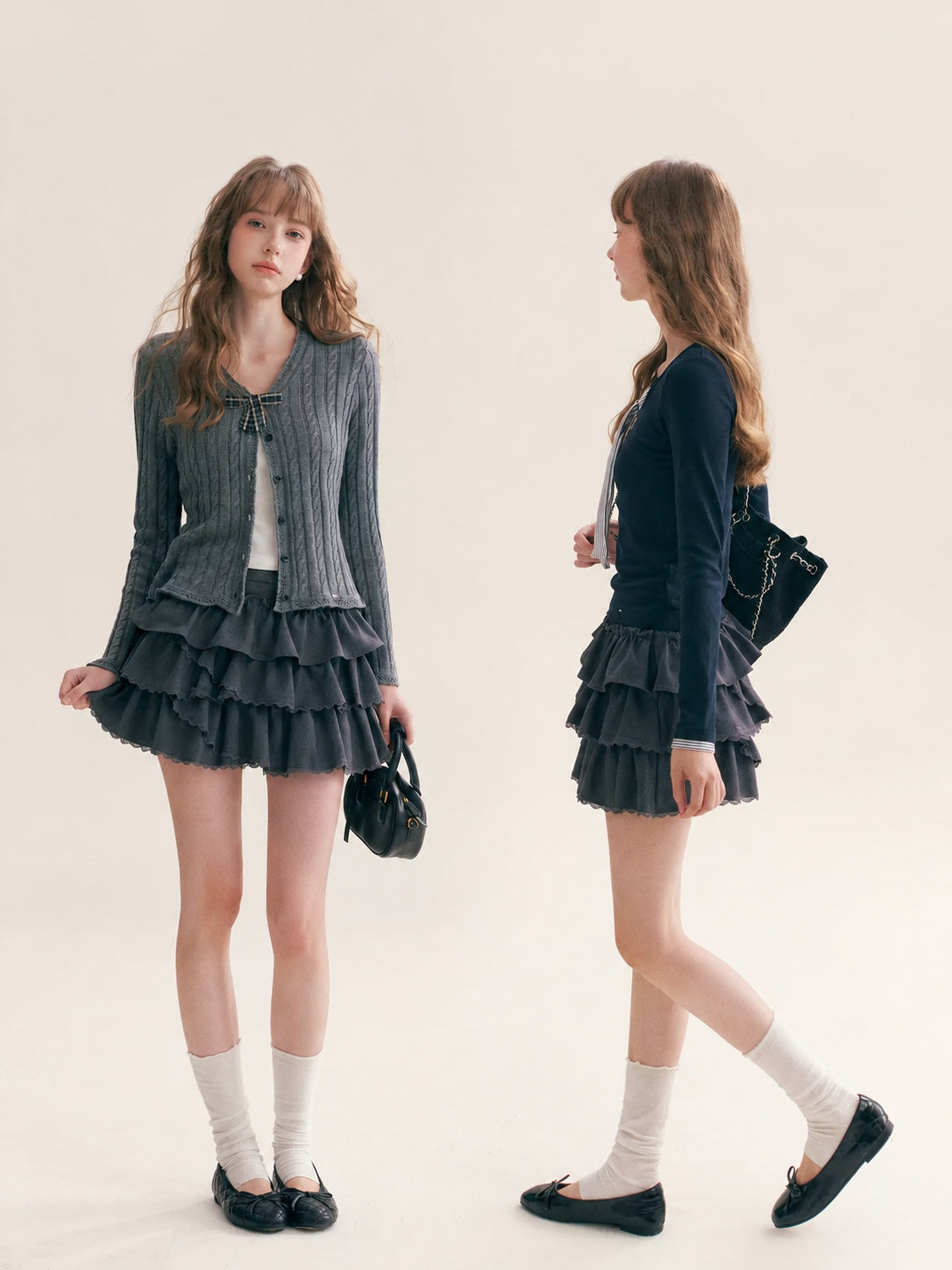 Tiered Ruffle A-Line Mini Skirt