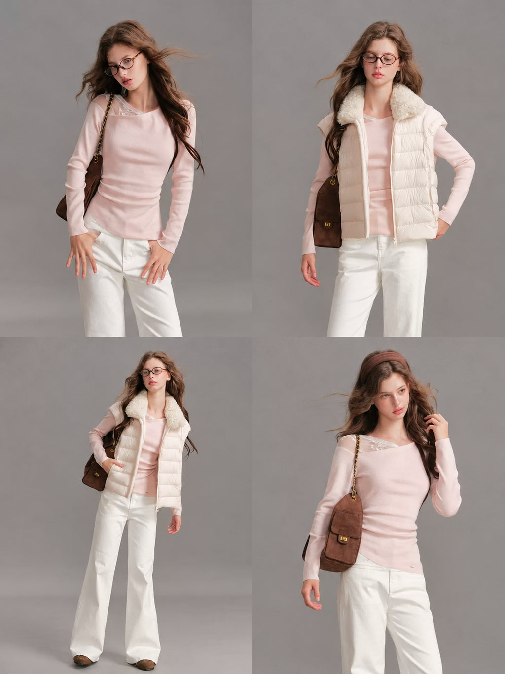 Wool Blend Lace Trimmed Layered Knit Top