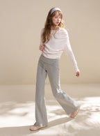 Lyocell Cotton Drawstring Flared Pants