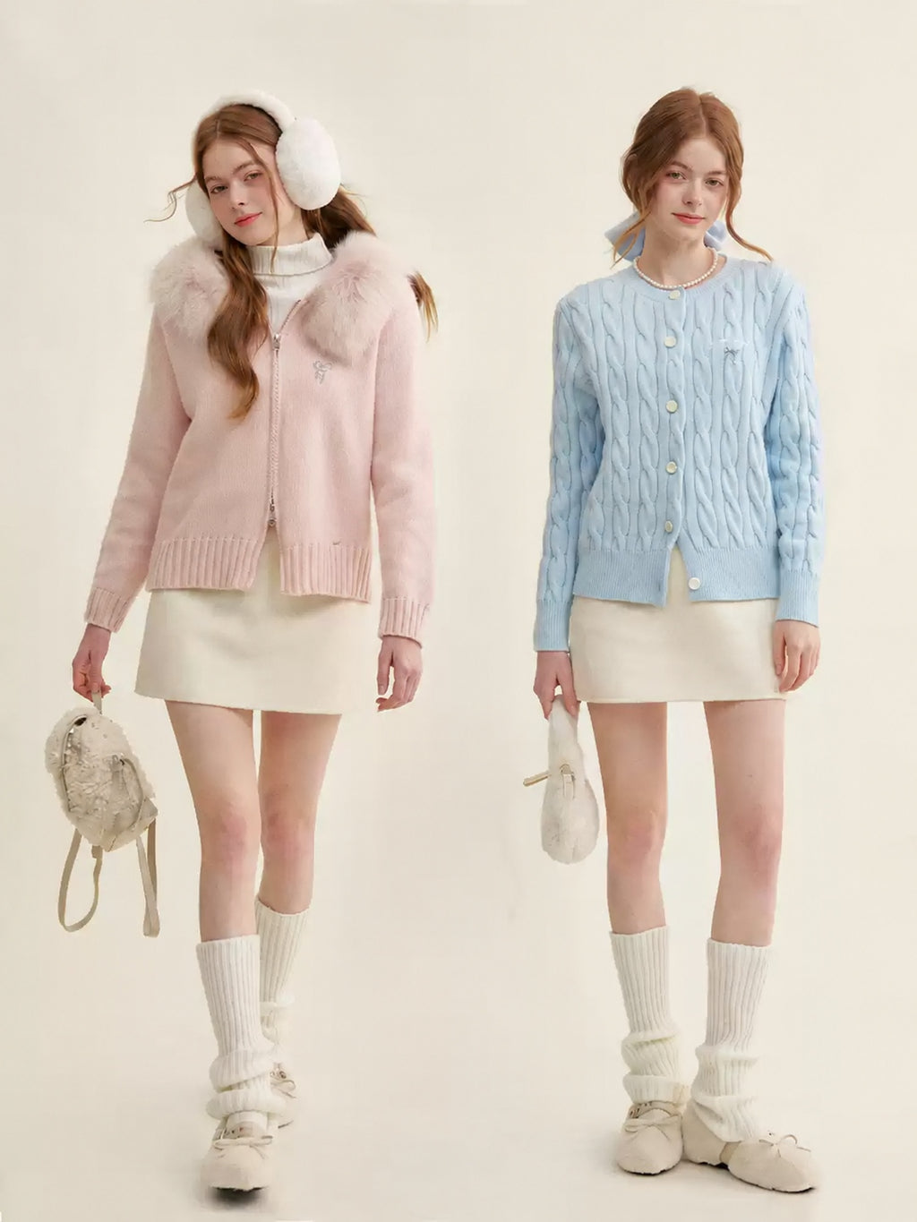 Wool Blend High Waisted A-Line Mini Skirt