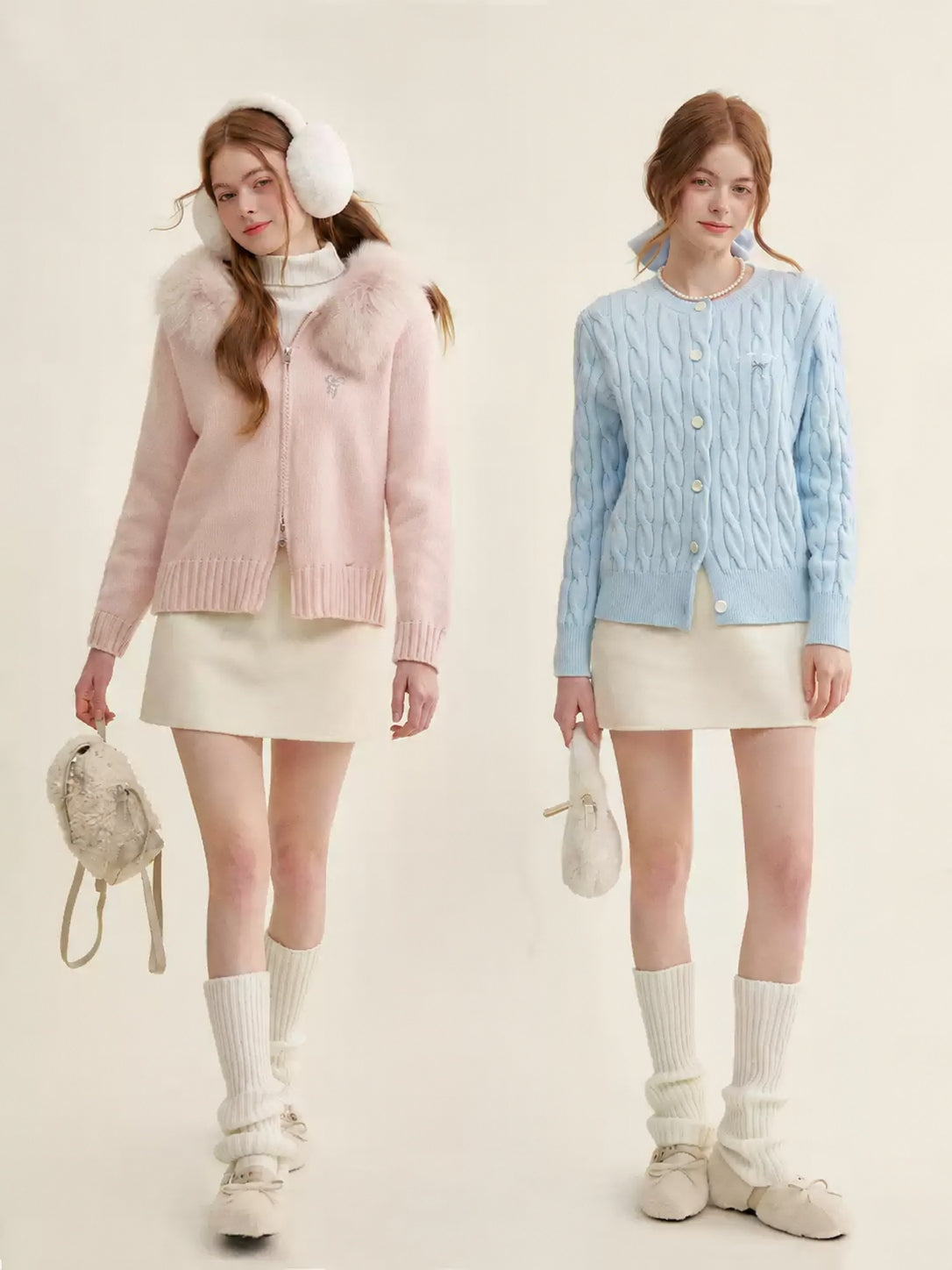 Wool Blend High Waisted A-Line Mini Skirt