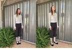 SOOMIE Low-Rise Wool Wide Pants