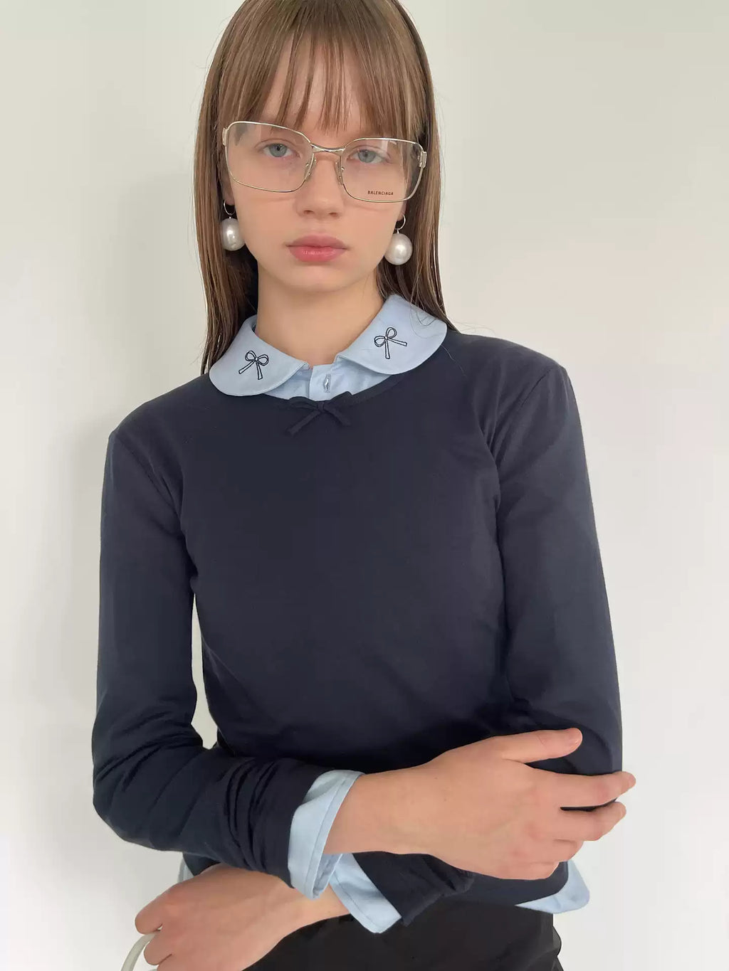 Blue Peter Pan Collar Shirt
