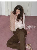 Two-Tone Knit Cardigan