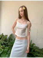 SOOMIE Check Babydoll Blouse