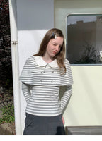 SOOMIE Stripe Babydoll Blouse