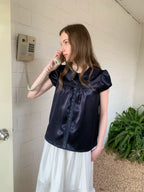SOOMIE Lace Patchwork Babydoll Top