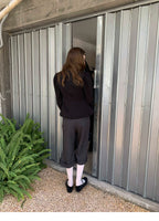 SOOMIE Low-Rise Wool Wide Pants