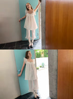 SOOMIE Floral Frill Sleeve Top