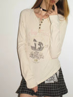 90s Sporty Vintage Pony Long-Sleeve Top