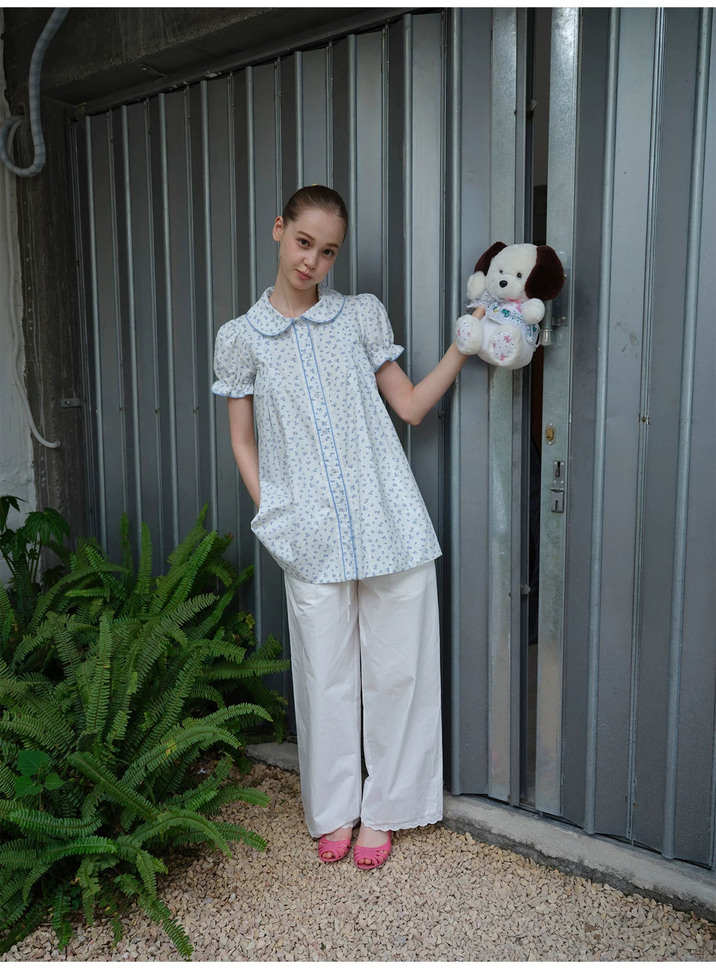 SOOMIE Floral Puff Sleeve Top