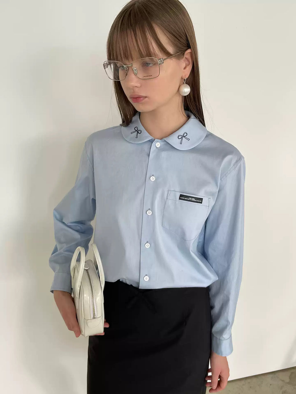 Blue Peter Pan Collar Shirt