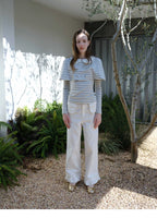 SOOMIE Stripe Babydoll Blouse