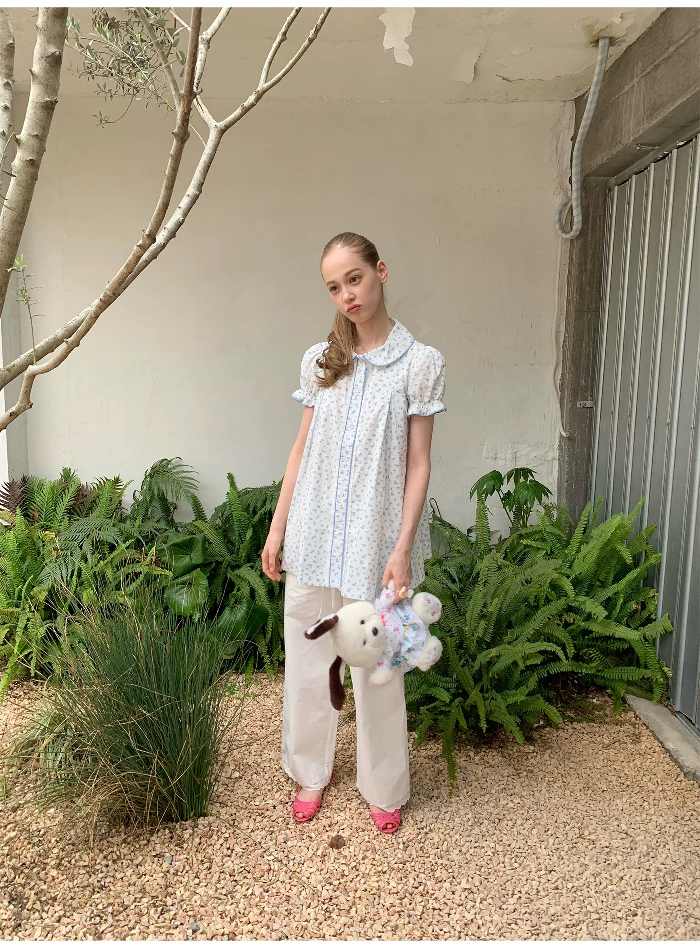 SOOMIE Floral Puff Sleeve Top