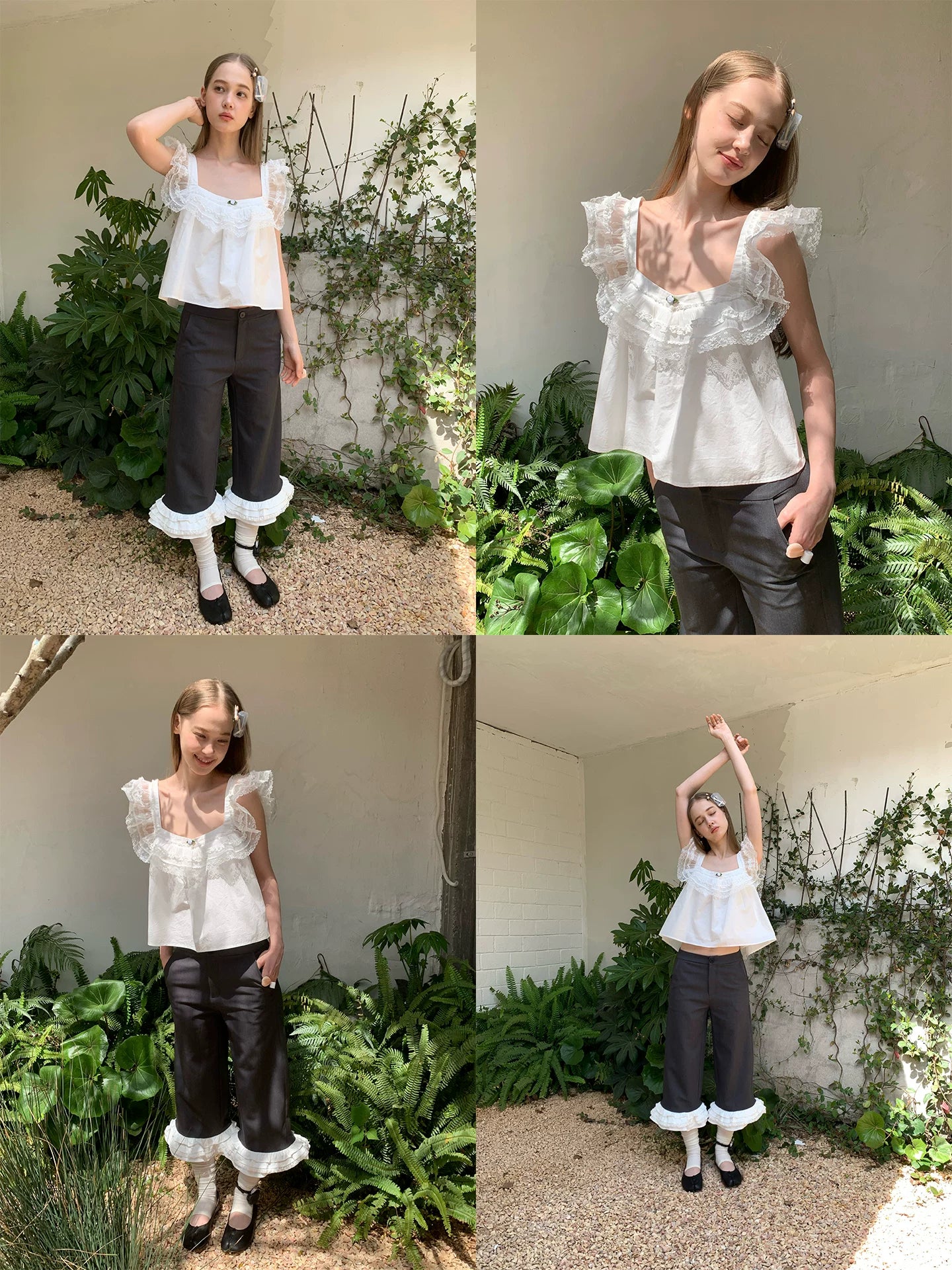 SOOMIE Floral Lace Crop Top