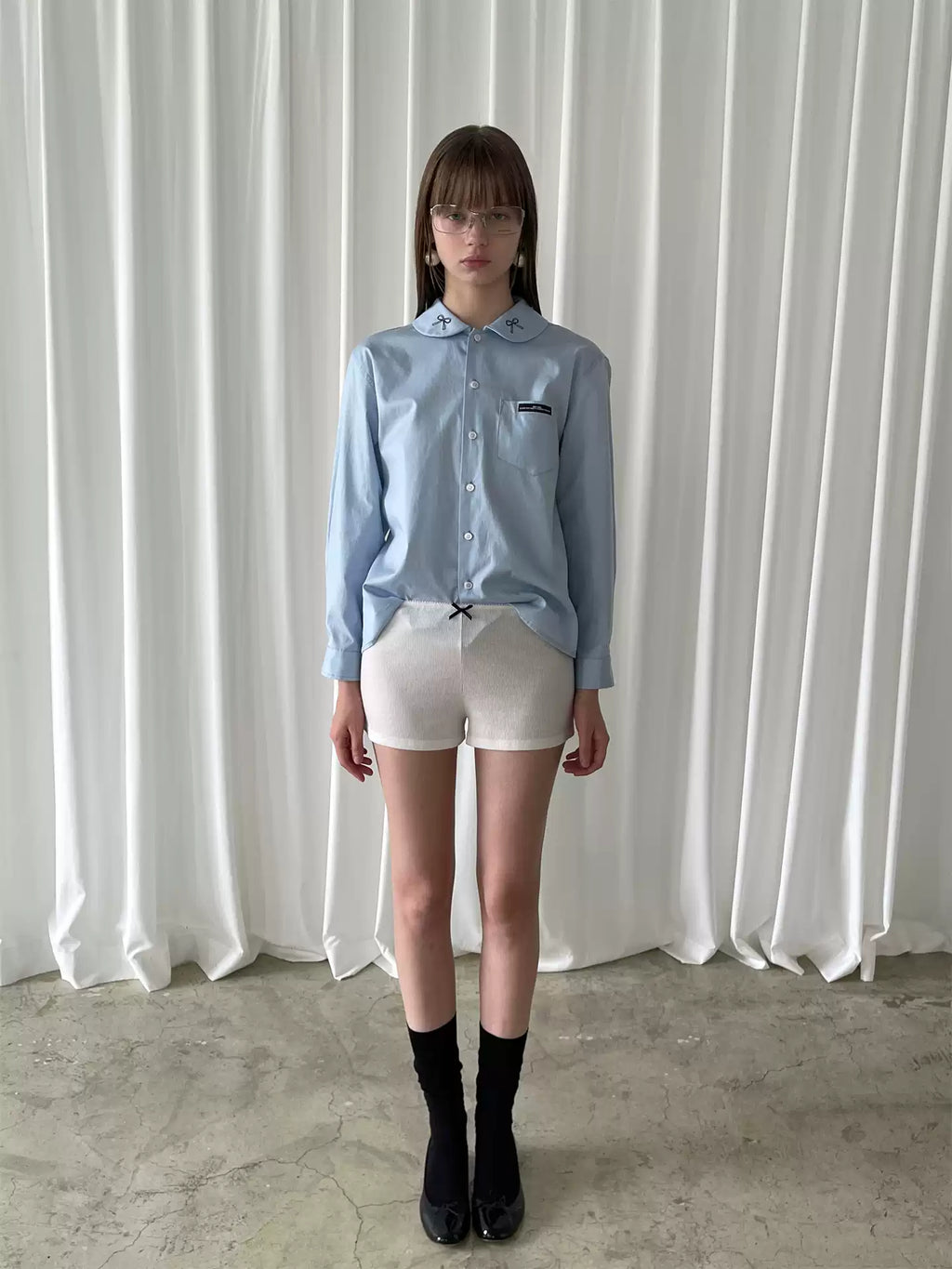 Blue Peter Pan Collar Shirt