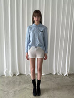 Blue Peter Pan Collar Shirt