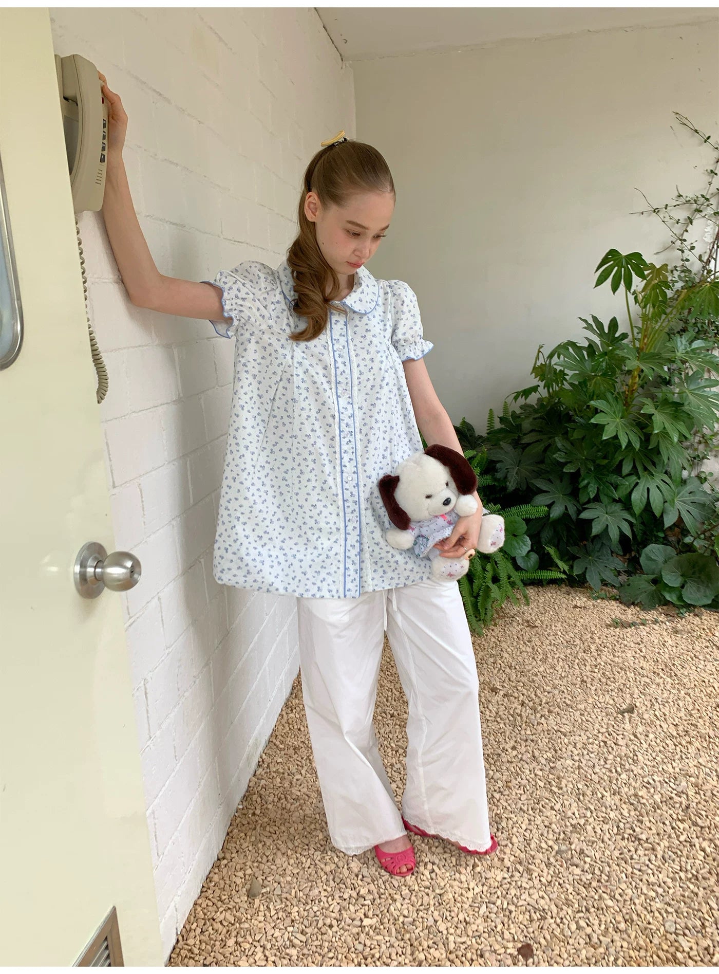 SOOMIE Floral Puff Sleeve Top