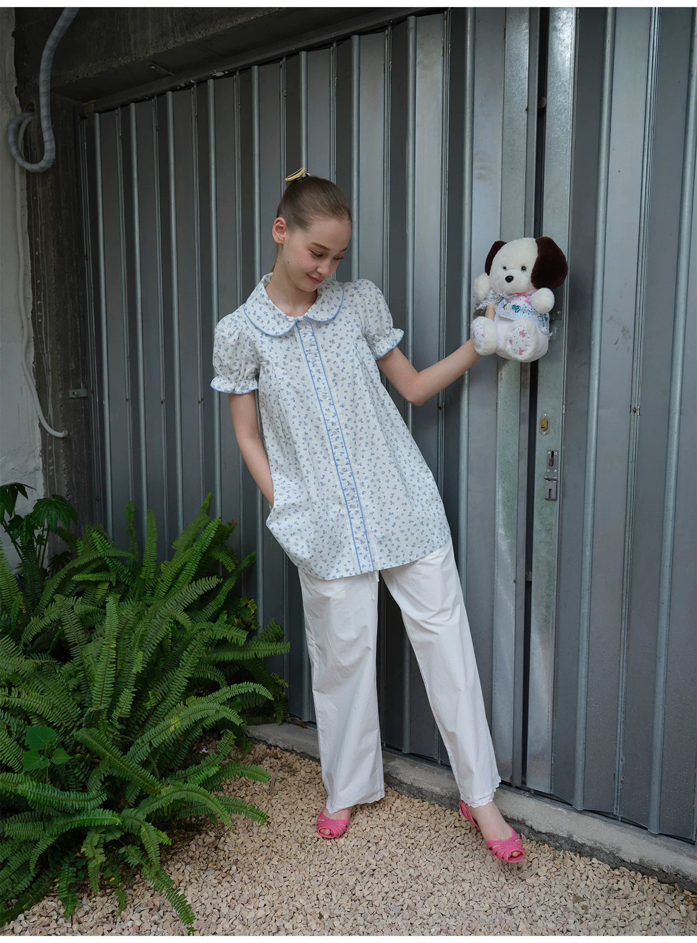 SOOMIE Floral Puff Sleeve Top