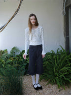 SOOMIE Low-Rise Wool Wide Pants