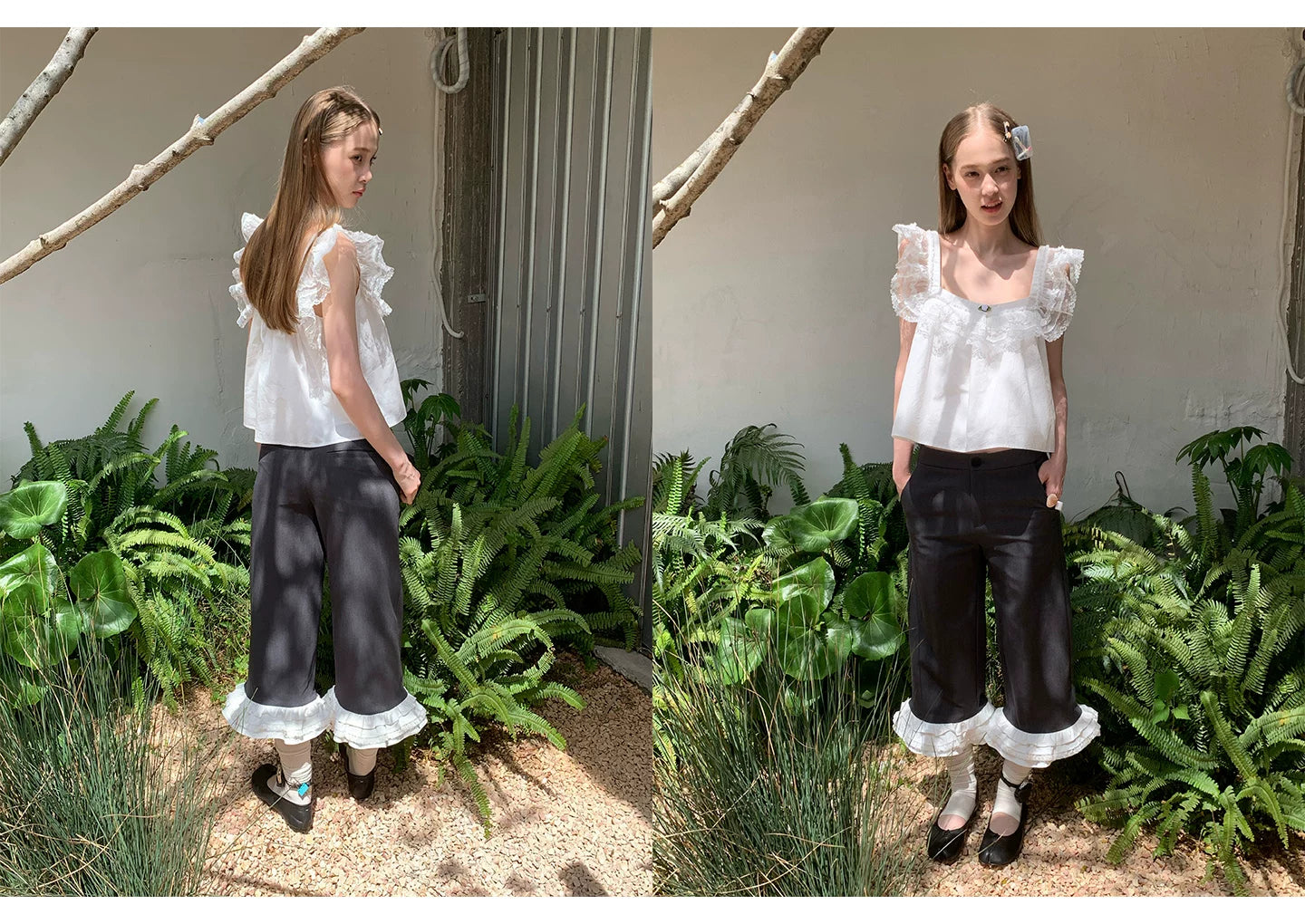 SOOMIE Floral Lace Crop Top