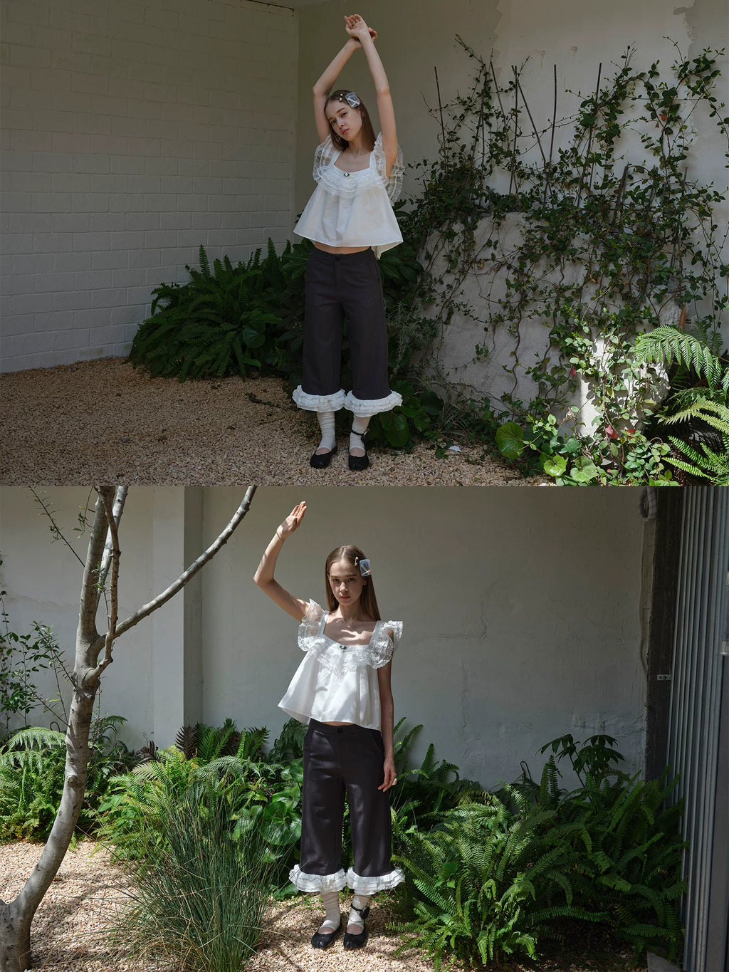 SOOMIE Floral Lace Crop Top