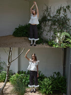 SOOMIE Floral Lace Crop Top