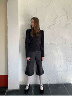 SOOMIE Low-Rise Wool Wide Pants