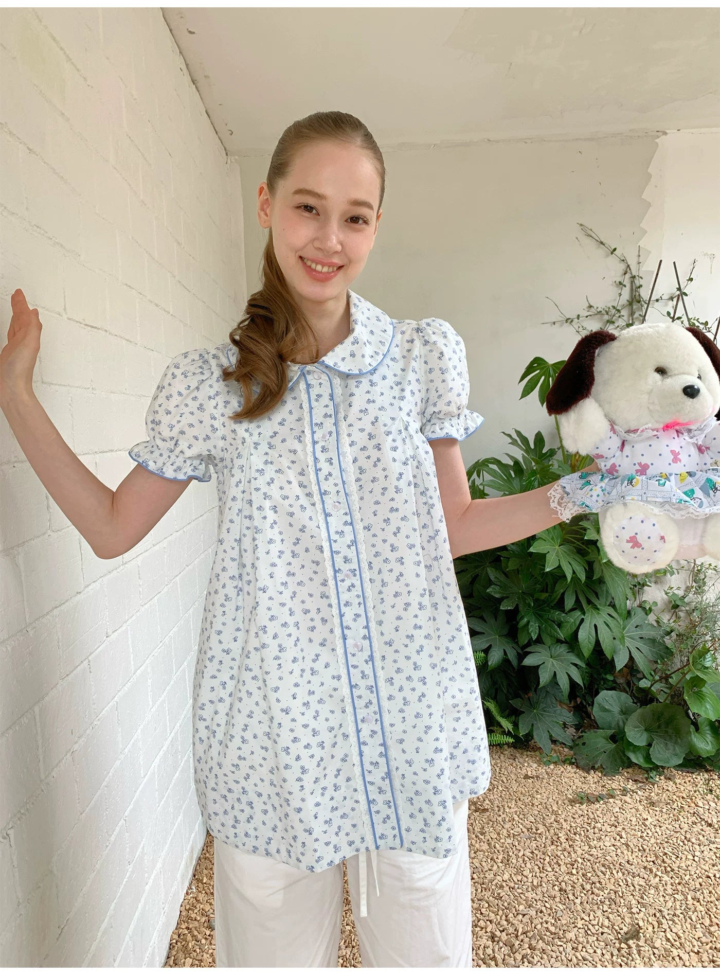 SOOMIE Floral Puff Sleeve Top