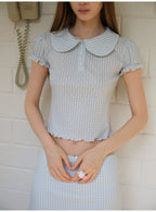 SOOMIE Check Babydoll Blouse