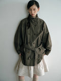 Vintage Double Breasted Belted Long Trench Coat