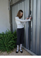 SOOMIE Low-Rise Wool Wide Pants