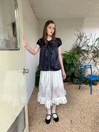 SOOMIE Lace Patchwork Babydoll Top