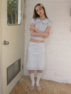 SOOMIE Check Babydoll Blouse