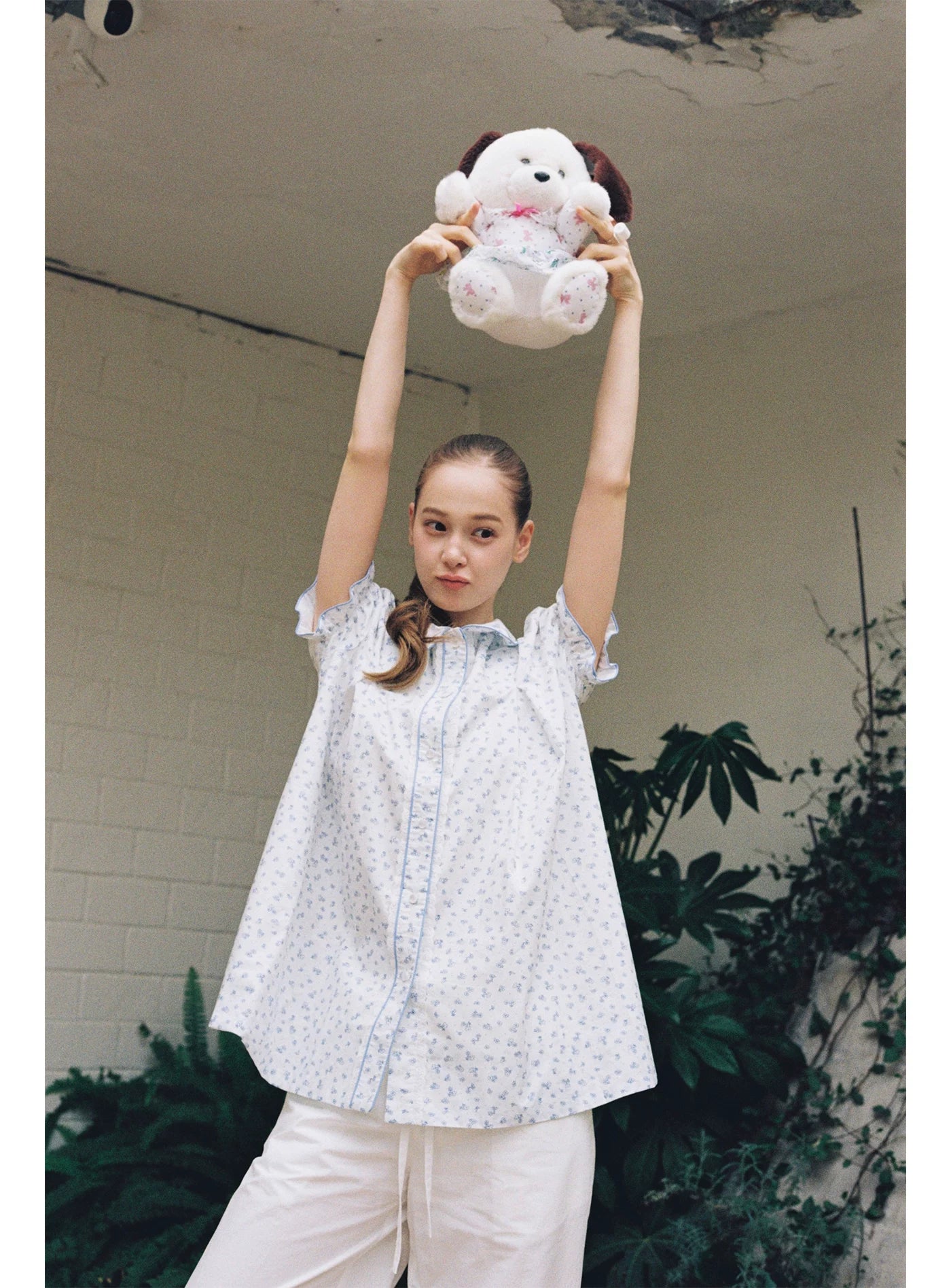 SOOMIE Floral Puff Sleeve Top