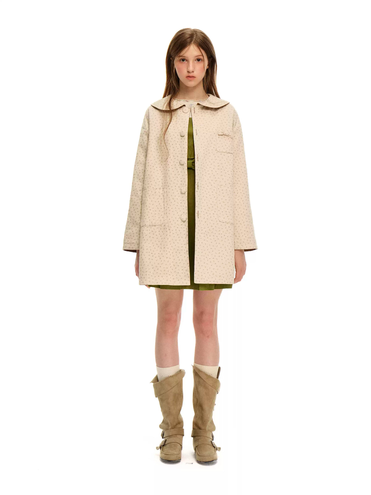 Reversible Floral Trench Coat